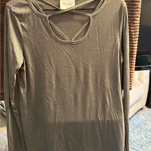 Ella Mara Women's Olive Long Sleeve Top